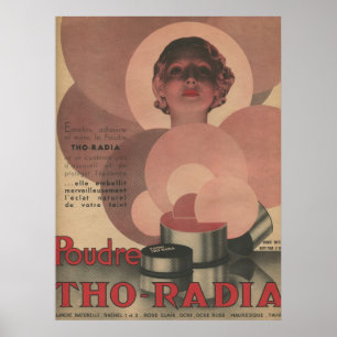 vintage Poudre Tho Radia Poster
