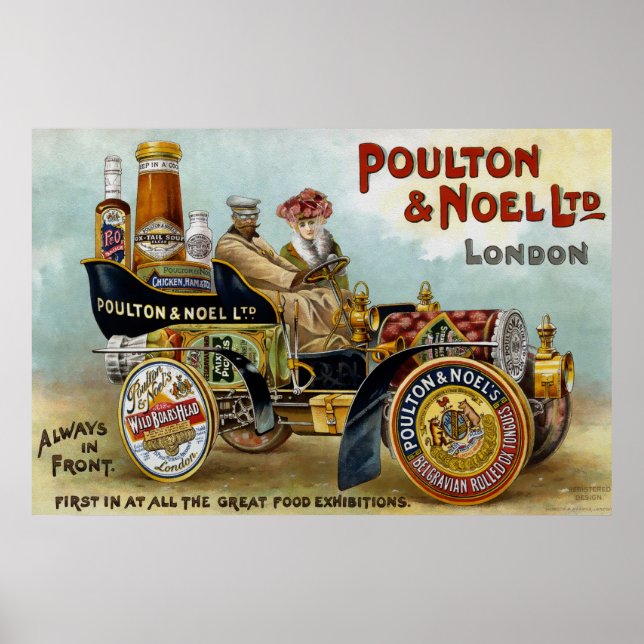 Vintage Poulton & Noel Advertisement Poster (Front)