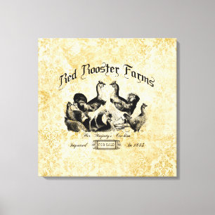 Vintage Poultry Farm Advertisement Canvas Print