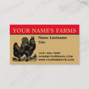 Vintage Poultry Farm Template Business Card