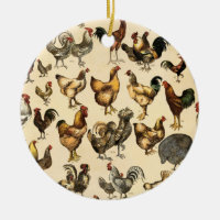 Vintage Poultry of the World Chicken Breed Art