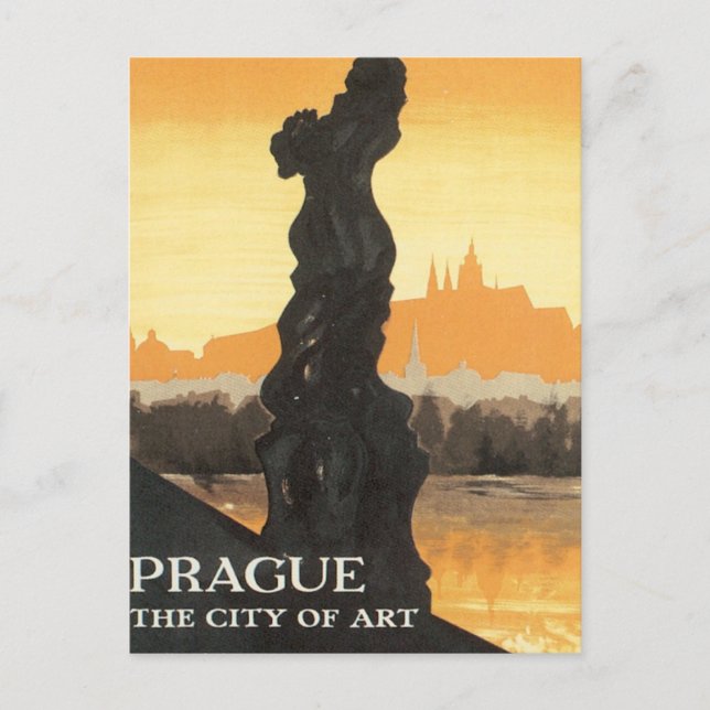 Vintage Prague Czechoslovakia Postcard (Front)