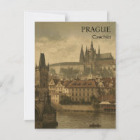 Vintage Prague Memories European Travel Postcard