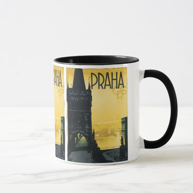 Vintage Prague (Praha) Poster Mug (Right)