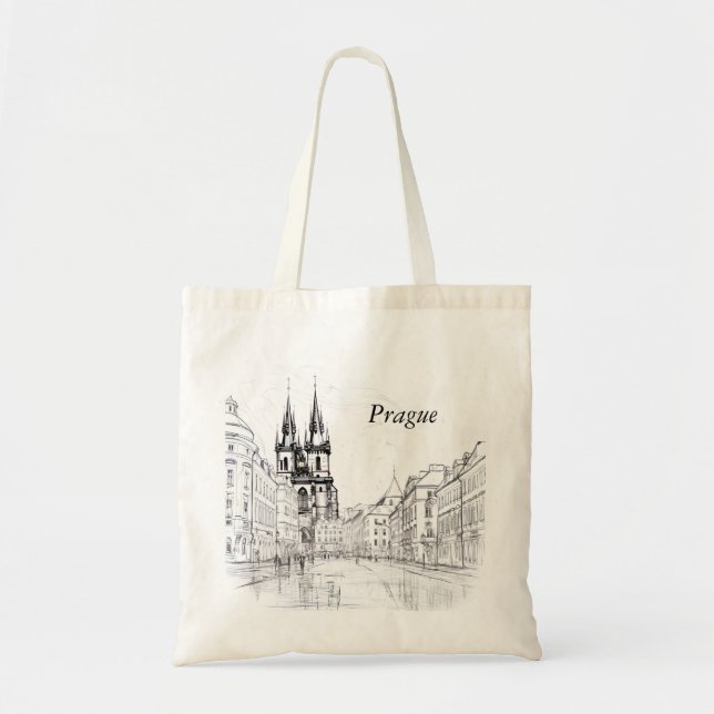 Vintage Prague  Tote Bag (Front)