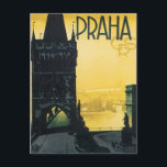 Vintage Praha Postcard<br><div class="desc">Praha Czechoslovakia Europe Vintage Travel Art Our collection of old-time travel posters and prints illustrate the lush landscapes of Europe, exotic scenery in Morocco, elegant hotels and luxurious resorts around the world from Monte Carlo to Pasadena and Bangkok. Visit nostalgic vacation and travel destinations around the world, England, France, Germany,...</div>
