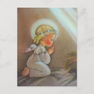 Vintage Praying Angel Postcard