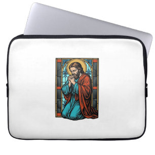 Vintage Praying Religious Figure Vector Shirt Desi Laptop Sleeve