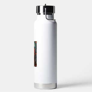 Vintage Praying Religious Figure Vector Shirt Desi Water Bottle