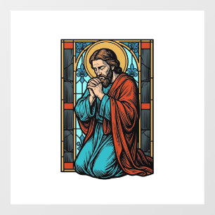 Vintage Praying Religious Figure Vector Shirt Desi Window Cling