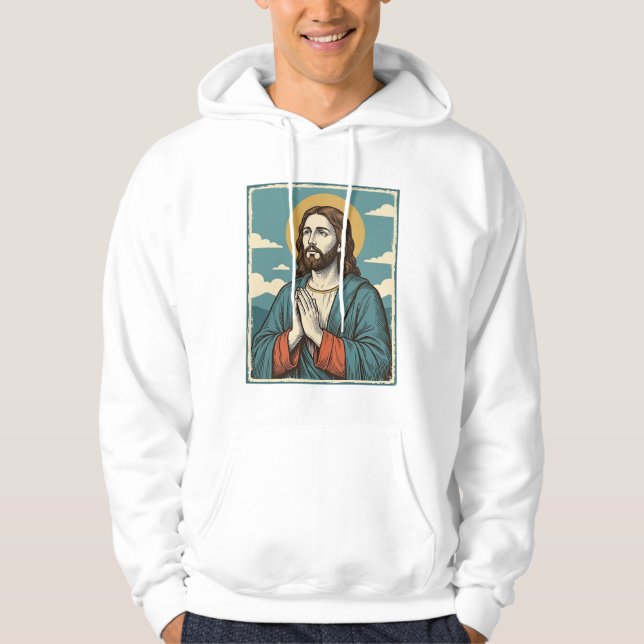 Vintage Praying Saviour Religious Shirt Design_1 (Front)