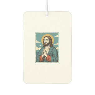 Vintage Praying Saviour Religious Shirt Design_1 Car Air Freshener