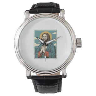 Vintage Praying Saviour Religious Shirt Design_1 Watch
