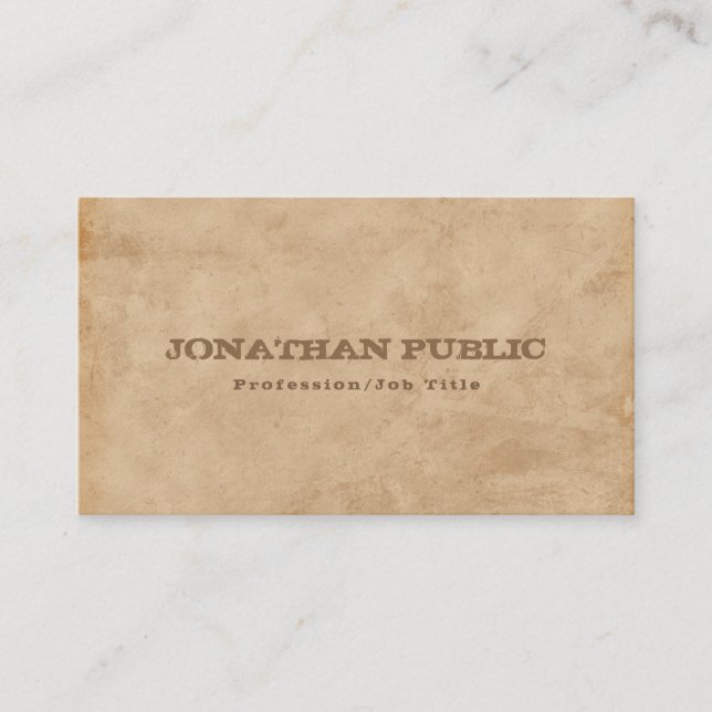Vintage Premium Thick Luxury Creative Stylish Business Card (Front)