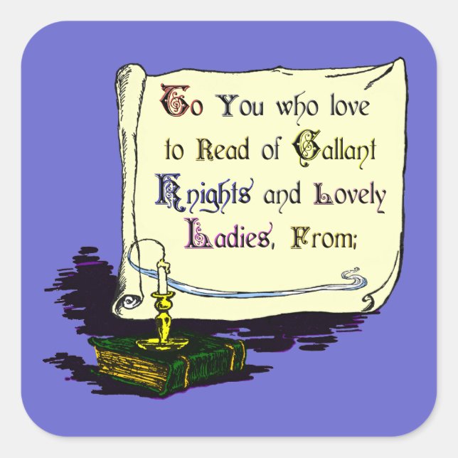 Vintage Presentation Bookplate Sticker (Front)