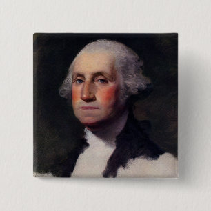 Vintage President portrait of George Washington Bu 15 Cm Square Badge