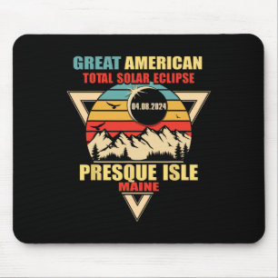 Vintage Presque Isle Maine Total Solar Eclipse 202 Mouse Mat