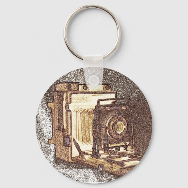 Vintage Press Camera Keychain (Front)