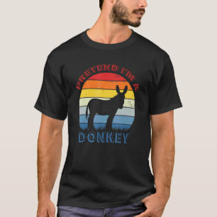Vintage Pretend I'm A Donkey World Farm Animals D T-Shirt