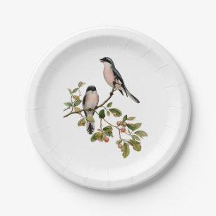 Vintage Pretty Birds on a Branch Paper Plate