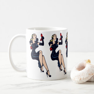 Vintage Pretty Blonde Retro Glamour Girl Pinup Coffee Mug