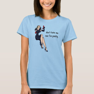 Vintage Pretty Blonde Retro Glamour Girl Pinup T-Shirt
