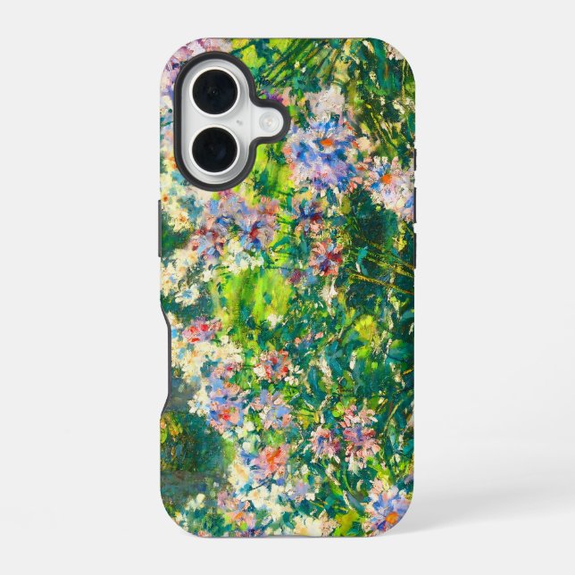 Vintage pretty flowers Windflowers illustration iPhone 16 Case (Back)