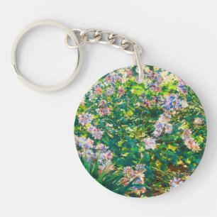 Vintage pretty flowers Windflowers illustration Key Ring