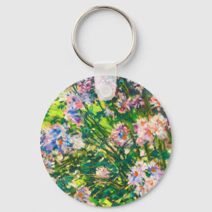 Vintage pretty flowers Windflowers illustration Key Ring