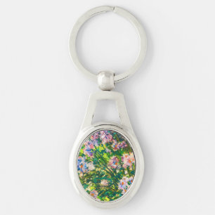 Vintage pretty flowers Windflowers illustration Key Ring