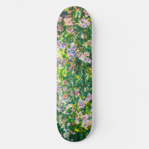 Vintage pretty flowers Windflowers illustration Skateboard
