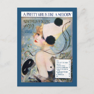 Vintage Pretty Girl is Like a Melody Postcard