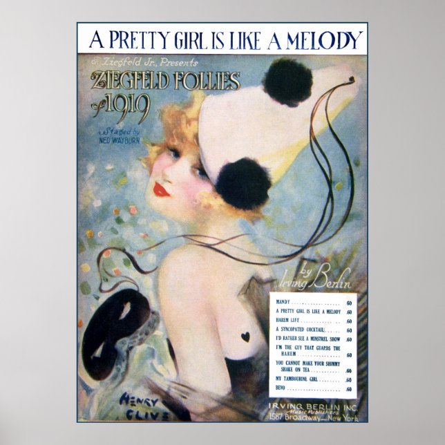 Vintage Pretty Girl is Like a Melody Poster (Front)