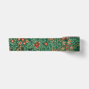 Vintage pretty Japanese floral pattern Satin Ribbon