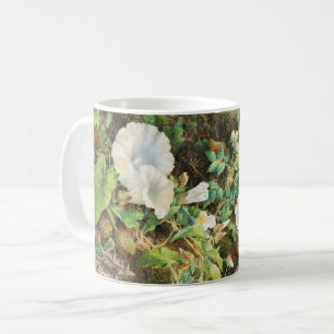 Vintage pretty petunias flowers floral painting coffee mug
