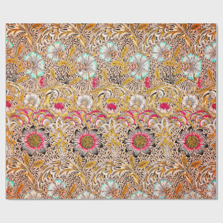 Vintage pretty yellow William Morris's Corncockle Wrapping Paper