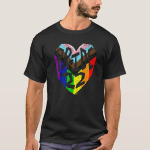 Vintage Pride'22 Progress Gay Pride Rainbow Word T-Shirt