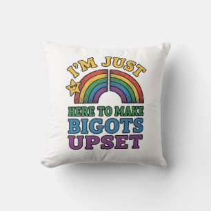 Vintage Pride Bigots Upset Rainbow Shirt Design_1 Cushion
