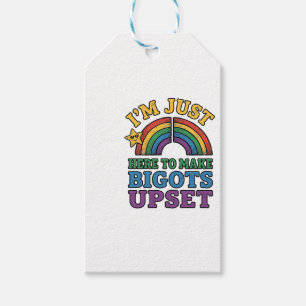 Vintage Pride Bigots Upset Rainbow Shirt Design_1 Gift Tags