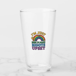 Vintage Pride Bigots Upset Rainbow Shirt Design_1 Glass
