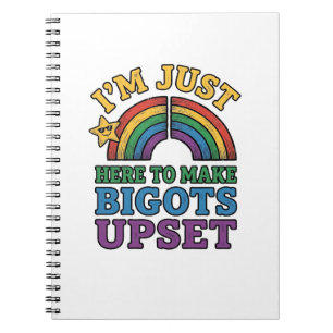 Vintage Pride Bigots Upset Rainbow Shirt Design_1 Notebook
