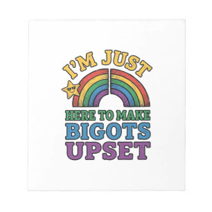 Vintage Pride Bigots Upset Rainbow Shirt Design_1 Notepad