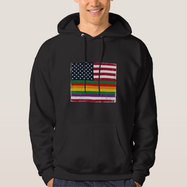Vintage Pride Flag Distressed Vector Shirt Design_ (Front)