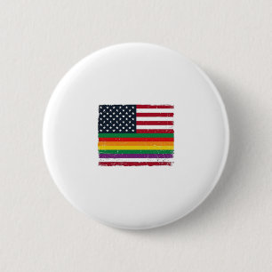 Vintage Pride Flag Distressed Vector Shirt Design_ 6 Cm Round Badge