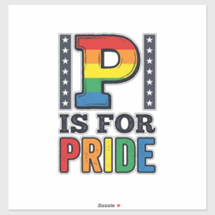 Vintage Pride Letter P Rainbow Shirt Design_1