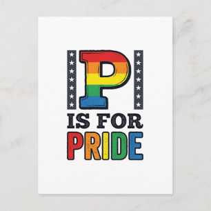 Vintage Pride Letter P Rainbow Shirt Design_1 Postcard