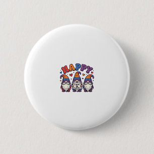 Vintage Pride Month Gnome Rainbow Shirt Design_1 6 Cm Round Badge