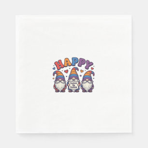 Vintage Pride Month Gnome Rainbow Shirt Design_1 Napkin