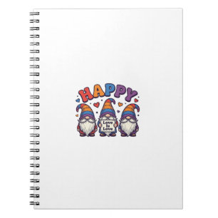 Vintage Pride Month Gnome Rainbow Shirt Design_1 Notebook
