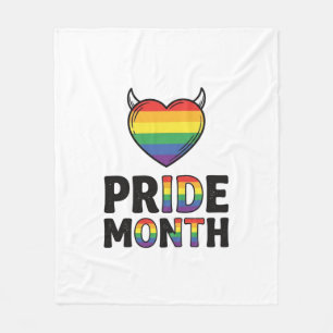 Vintage Pride Month Horned Heart Shirt Design_1 Fleece Blanket